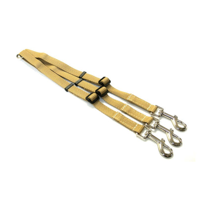 20mm Adjustable 3 Way Coupler Splitter Dog Leads Leash Strong Durable Webbing In 18 Various Colours