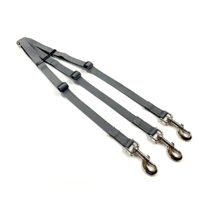 20mm Adjustable 3 Way Coupler Splitter Dog Leads Leash Strong Durable Webbing In 18 Various Colours