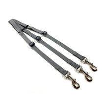 Load image into Gallery viewer, 20mm Adjustable 3 Way Coupler Splitter Dog Leads Leash Strong Durable Webbing In 18 Various Colours