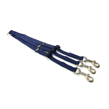 20mm Adjustable 3 Way Coupler Splitter Dog Leads Leash Strong Durable Webbing In 18 Various Colours