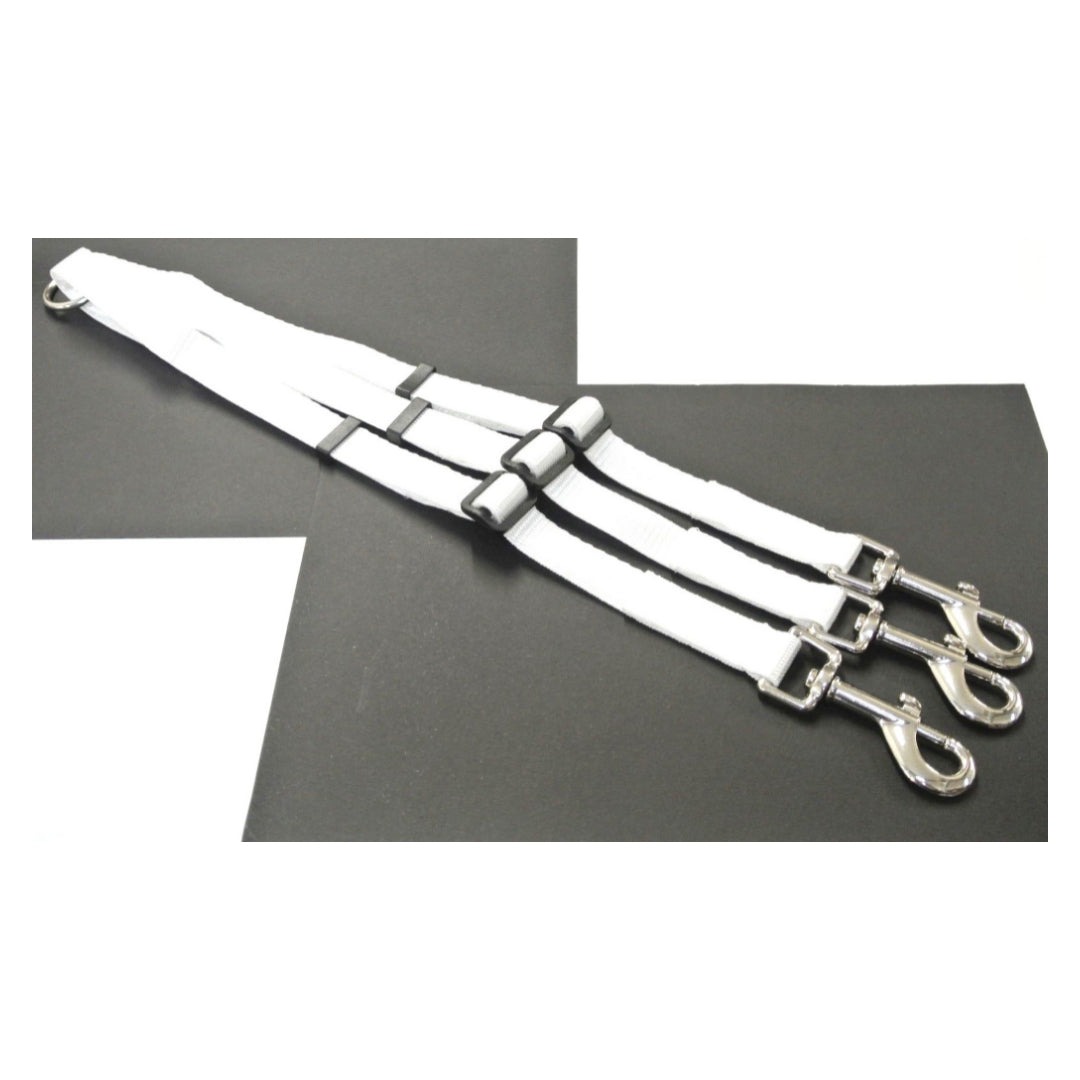 20mm Adjustable 3 Way Coupler Splitter Dog Leads Leash Strong Durable Webbing In 18 Various Colours