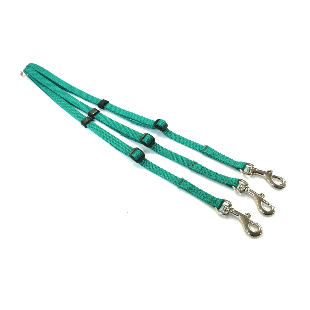 13mm Adjustable Triple 3 Way Splitter Dog Lead Training Leash Strong Durable