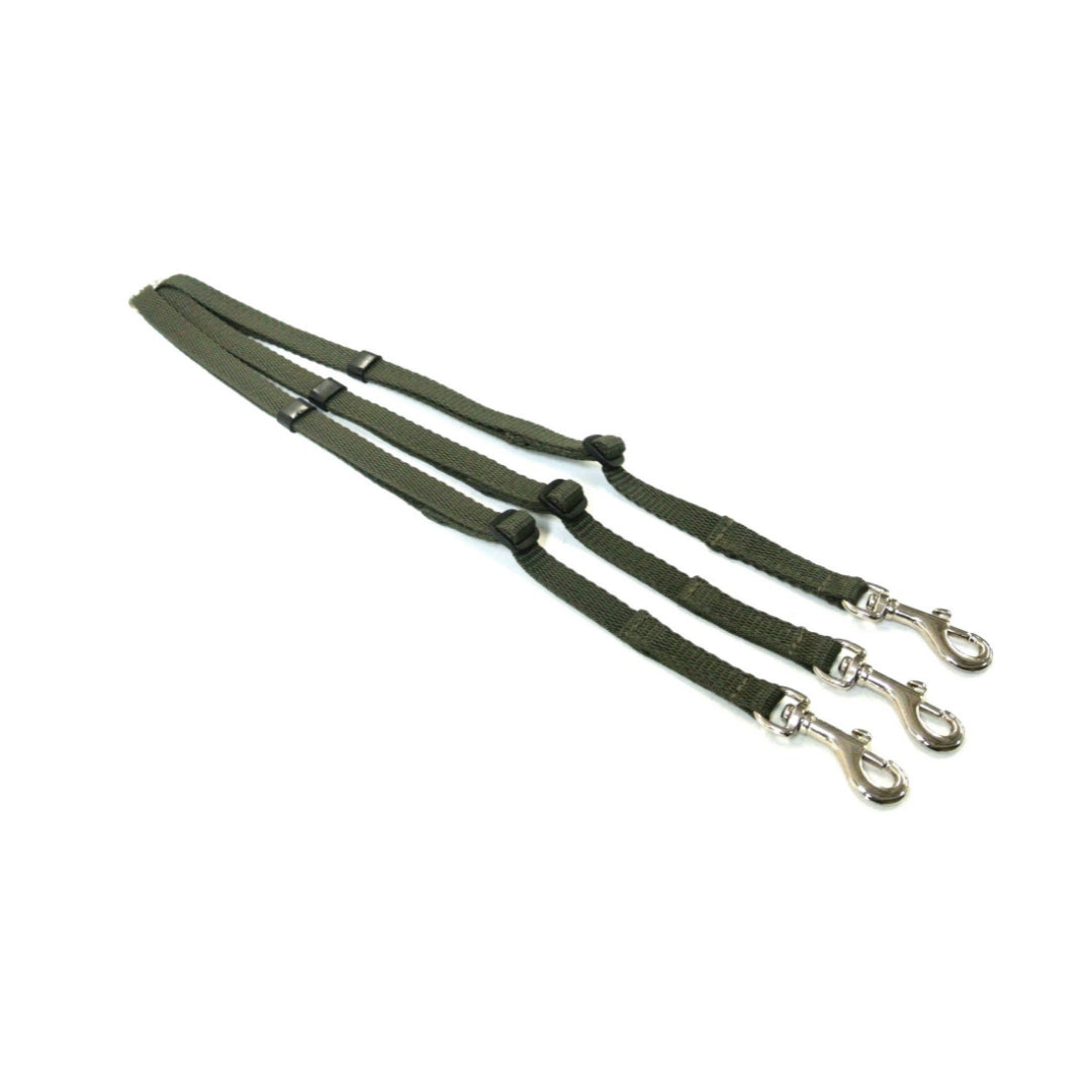 13mm Adjustable Triple 3 Way Splitter Dog Lead Training Leash Strong Durable