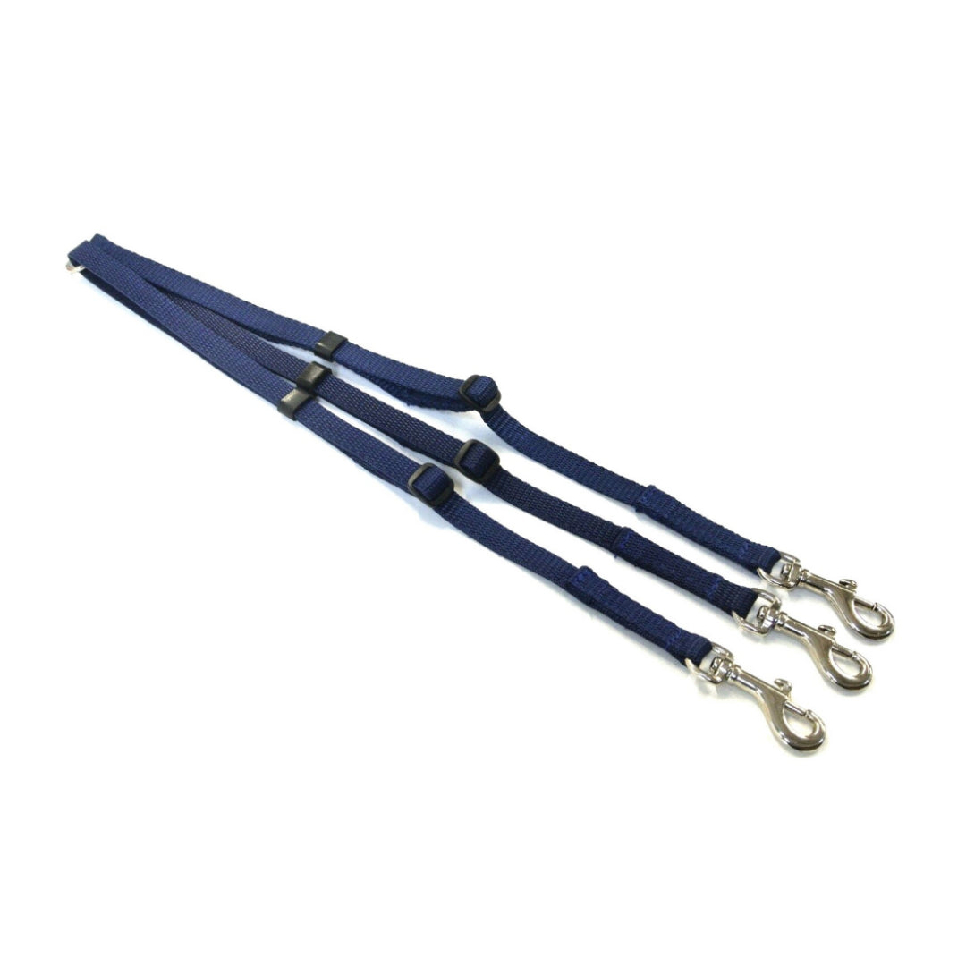 13mm Adjustable Triple 3 Way Splitter Dog Lead Training Leash Strong Durable