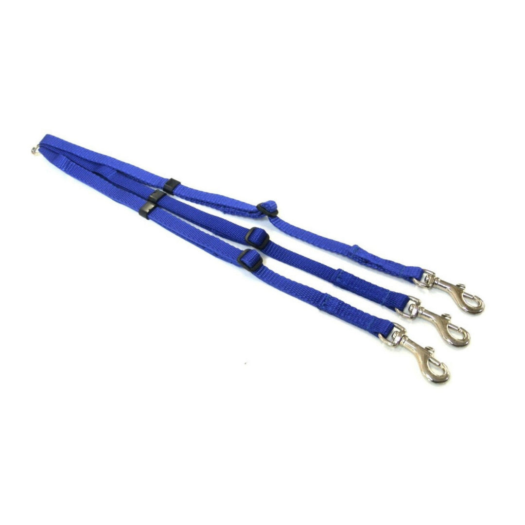 13mm Adjustable Triple 3 Way Splitter Dog Lead Training Leash Strong Durable