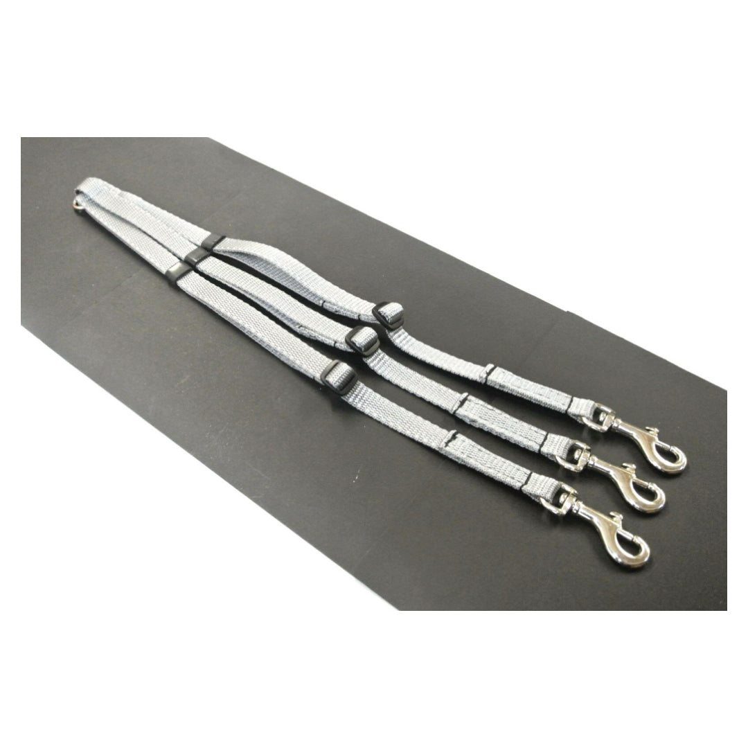 13mm Adjustable Triple 3 Way Splitter Dog Lead Training Leash Strong Durable