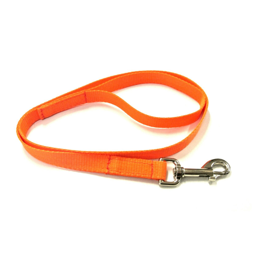 45" Long Puppy Dog Walking Lead Leash 20mm Wide Strong Durable Webbing In 19 Colours