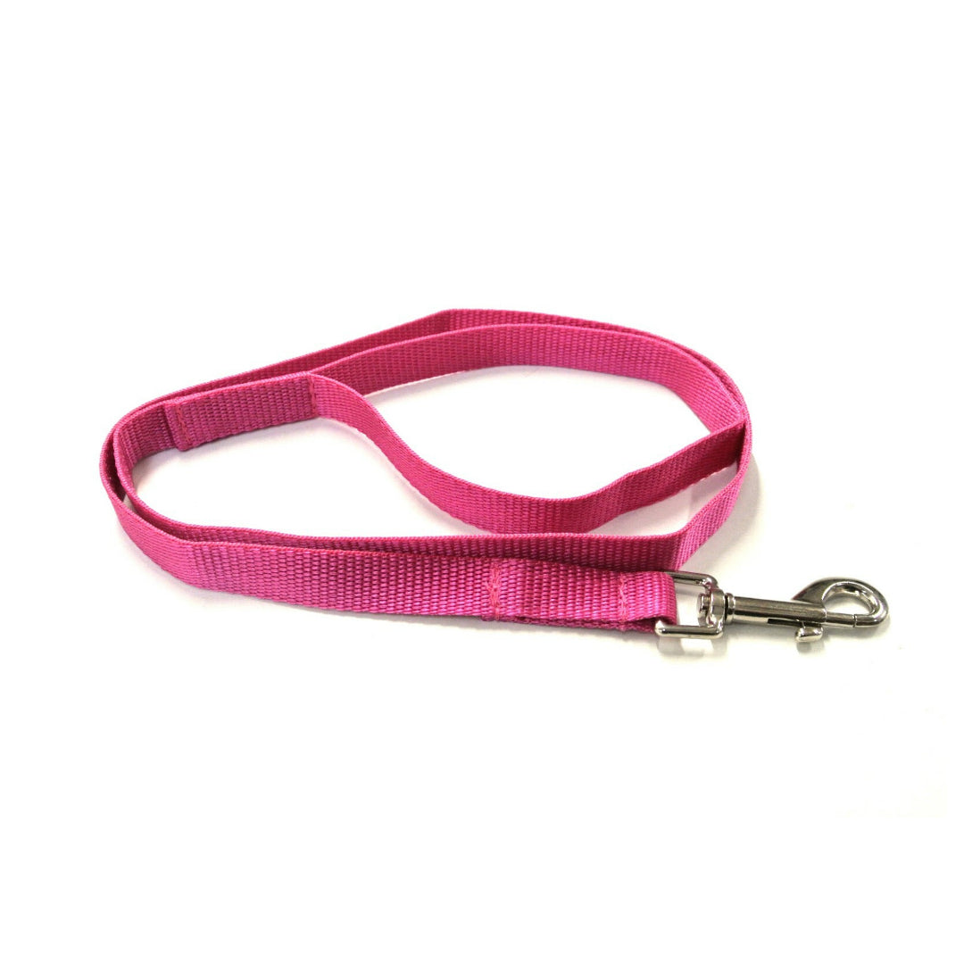 45" Long Puppy Dog Walking Lead Leash 20mm Wide Strong Durable Webbing In 19 Colours