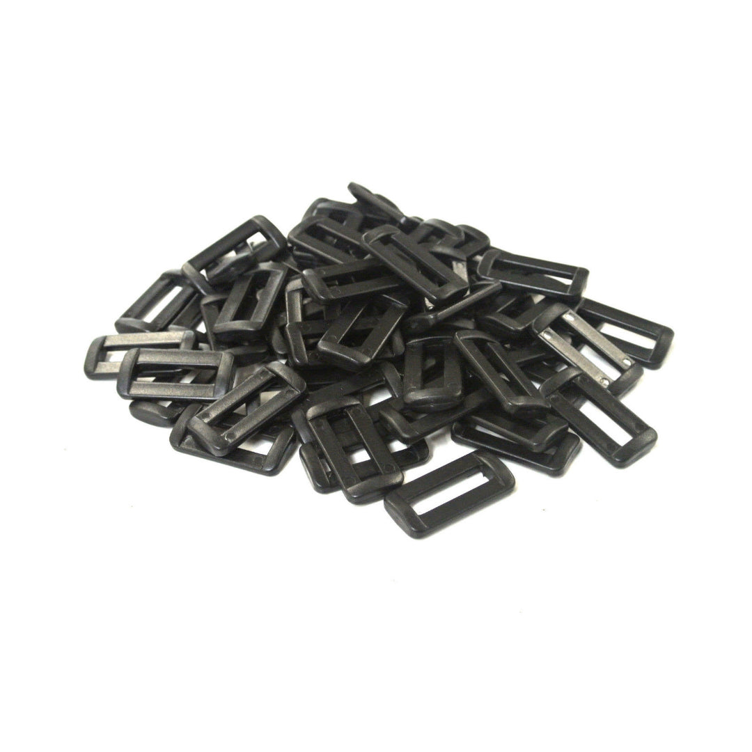 25mm Plastic 2 Bar Loop Buckles For Webbing Straps Handles Bags Crafts