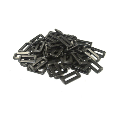 25mm Plastic 2 Bar Loop Buckles For Webbing Straps Handles Bags Crafts