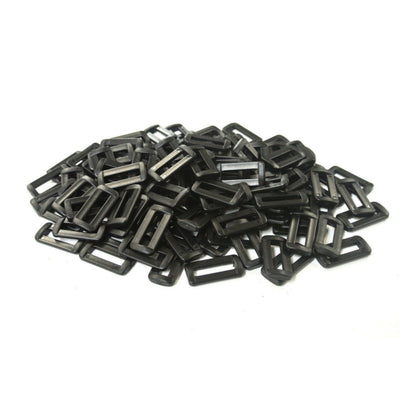 25mm Plastic 2 Bar Loop Buckles For Webbing Straps Handles Bags Crafts