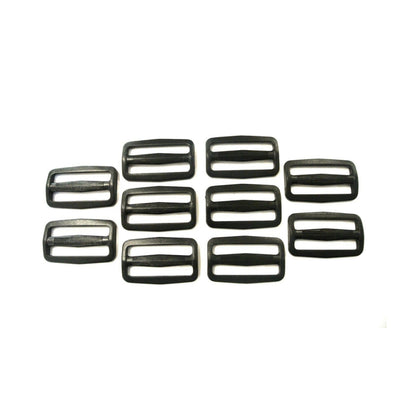 50mm Black Plastic 3 Bar Slides Triglides For Handles Straps Webbing Bags Crafts