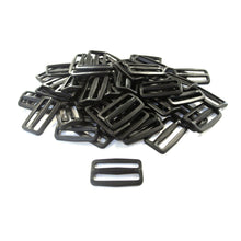 Load image into Gallery viewer, 50mm Black Plastic 3 Bar Slides Triglides For Handles Straps Webbing Bags Crafts