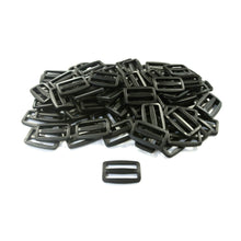 Load image into Gallery viewer, 38/40mm Black Plastic 3 Bar Slides Triglides For Handles Straps Webbing Bags Crafts
