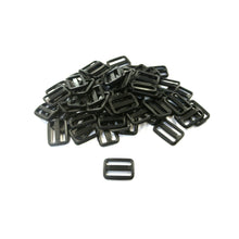 Load image into Gallery viewer, 25mm Black Plastic 3 Bar Slides Triglides For Handles Straps Webbing Bags Crafts