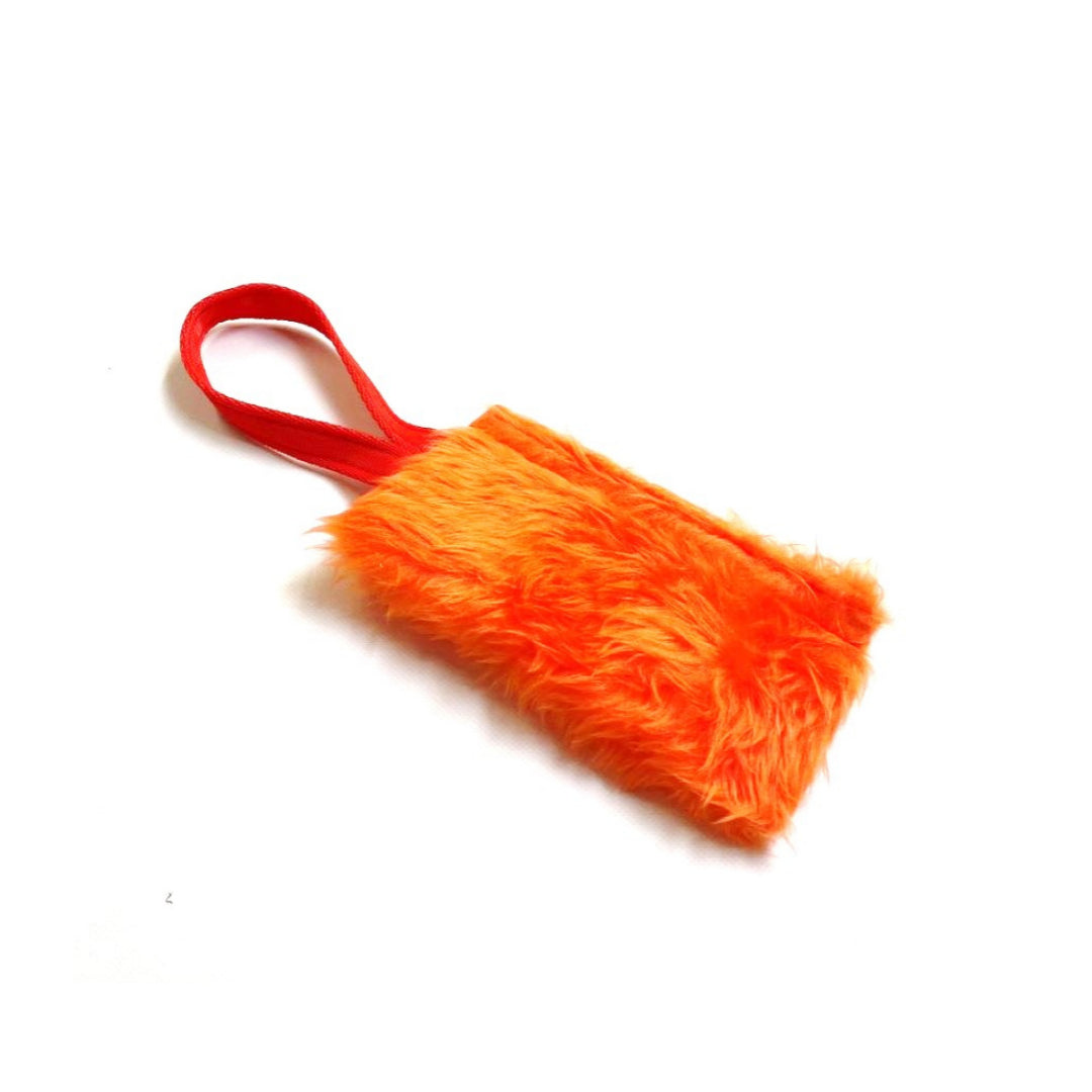 Dog Training Treat Bag Obedience Retrieve Furry Long Prey Dummy In Various Colours Large 7" long x 4"