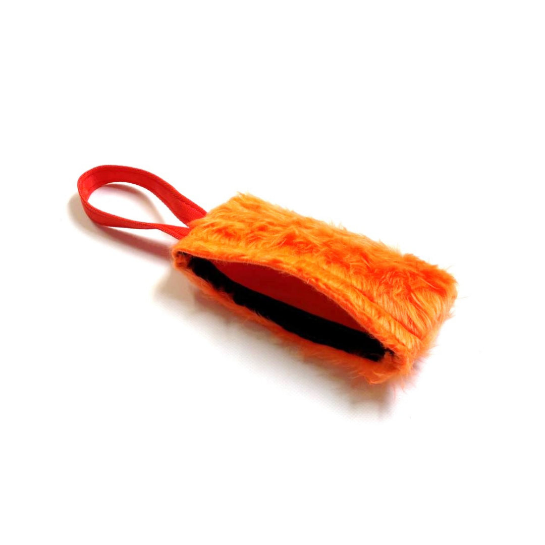 Dog Training Treat Bag Obedience Retrieve Furry Long Prey Dummy In Various Colours Large 7" long x 4"