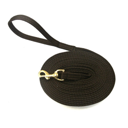 Horse Lunge Line Dog Training Lead Padded Strong Soft Air Webbing Solid Brass Trigger Clip