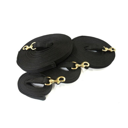 Horse Lunge Line Dog Training Lead Padded Strong Soft Air Webbing Solid Brass Trigger Clip