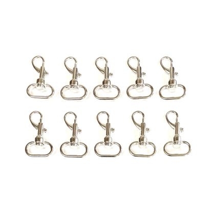 25mm Light Swivel Trigger Clips Hooks Nickel Plated Dog Leads Webbing Bags x1 - x50