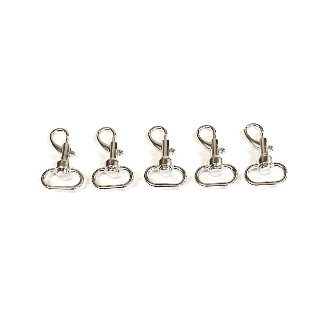25mm Light Swivel Trigger Clips Hooks Nickel Plated Dog Leads Webbing Bags x1 - x50