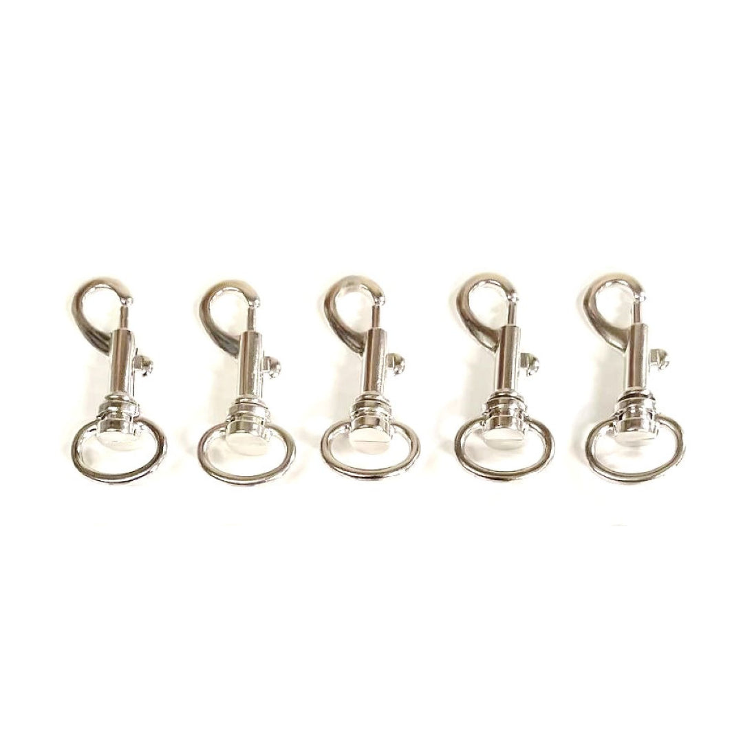20mm Light Swivel Trigger Clips Hooks Nickel Plated x2 x5 x10 x25 x50 x100