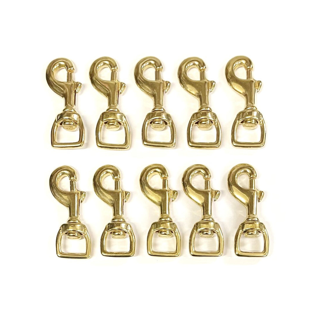 12mm 16mm 20mm 25mm Heavy Duty Solid Brass Trigger Clips Hooks Swivel x1 x2 x5 x10