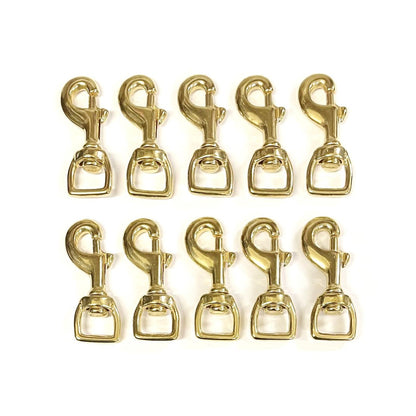 12mm 16mm 20mm 25mm Heavy Duty Solid Brass Trigger Clips Hooks Swivel x1 x2 x5 x10