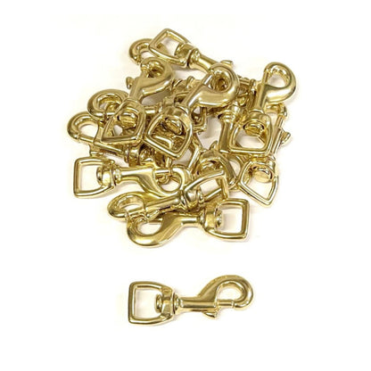 12mm 16mm 20mm 25mm Heavy Duty Solid Brass Trigger Clips Hooks Swivel x1 x2 x5 x10
