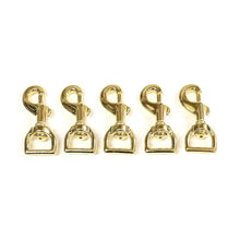 Load image into Gallery viewer, 12mm 16mm 20mm 25mm Heavy Duty Solid Brass Trigger Clips Hooks Swivel x1 x2 x5 x10