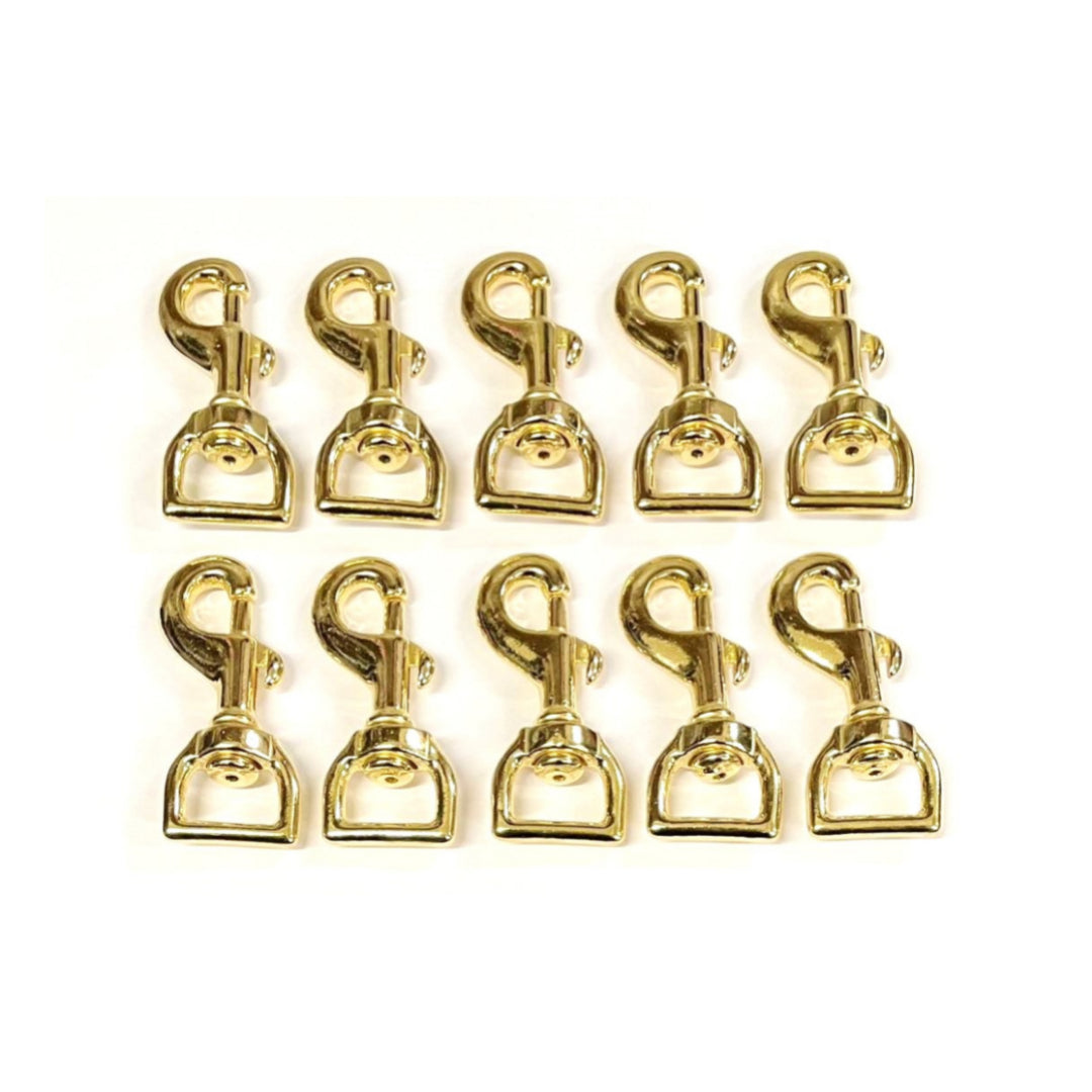 12mm 16mm 20mm 25mm Heavy Duty Solid Brass Trigger Clips Hooks Swivel x1 x2 x5 x10