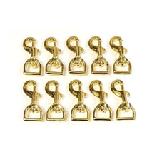 Load image into Gallery viewer, 12mm 16mm 20mm 25mm Heavy Duty Solid Brass Trigger Clips Hooks Swivel x1 x2 x5 x10