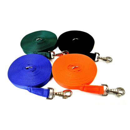 30ft 9m Large Dog Training Lead Horse Lunge Line 25mm Cushion Webbing In Various Colours