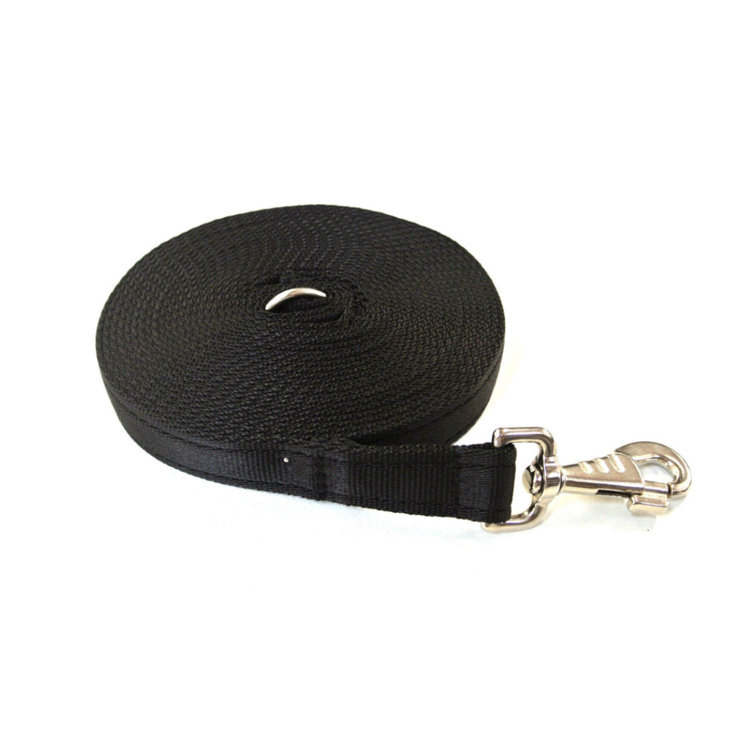 20ft 6m Large Dog Training Lead Horse Lunge Line 25mm Cushion Webbing In Various Colours