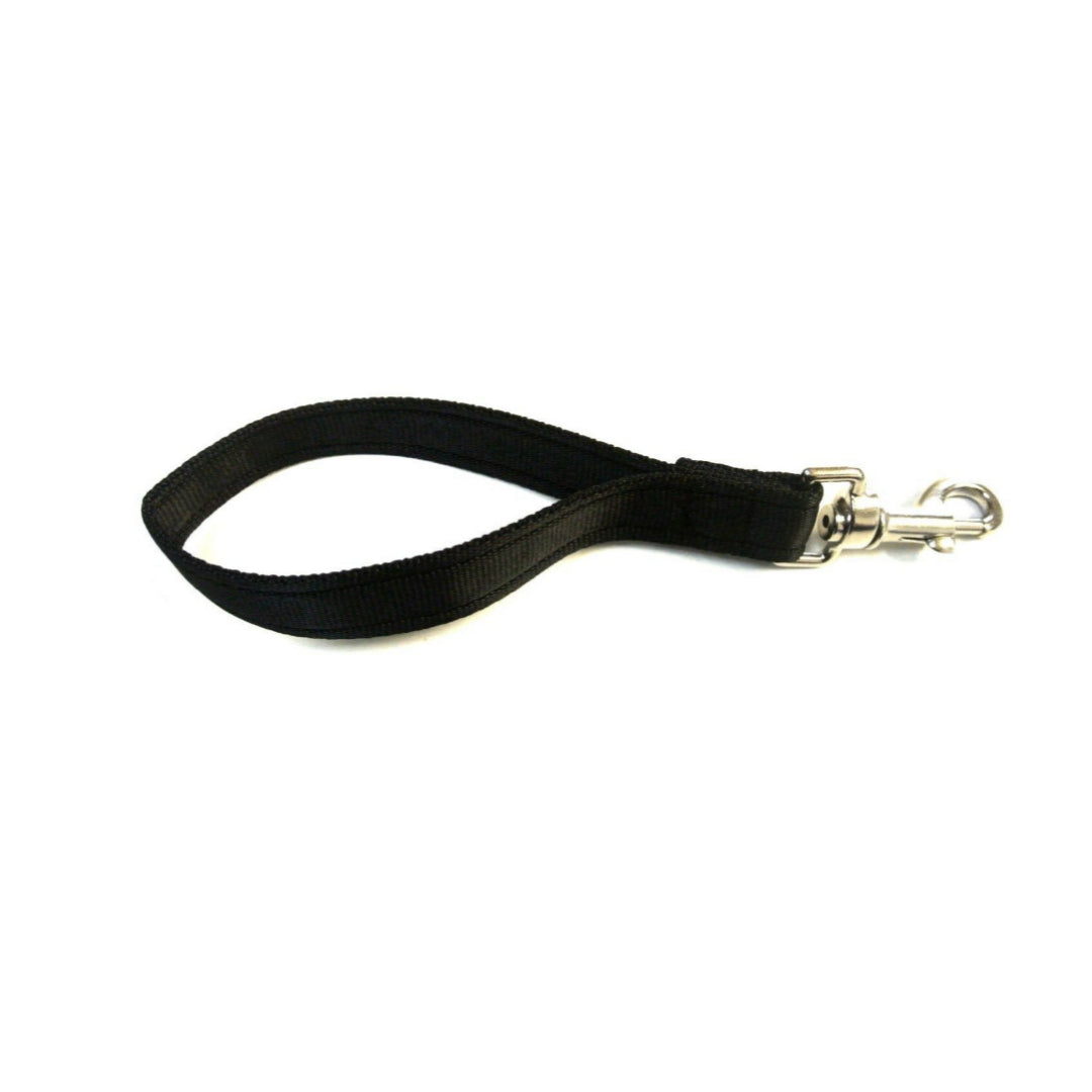 10" Short Close Control Dog Training Lead Leash 25mm Cushion Webbing In 19 Colours