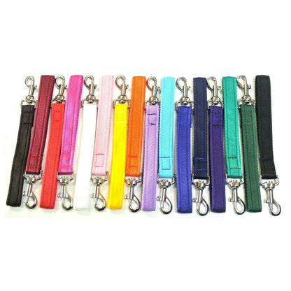 10" Short Close Control Dog Training Lead Leash 25mm Cushion Webbing In 19 Colours