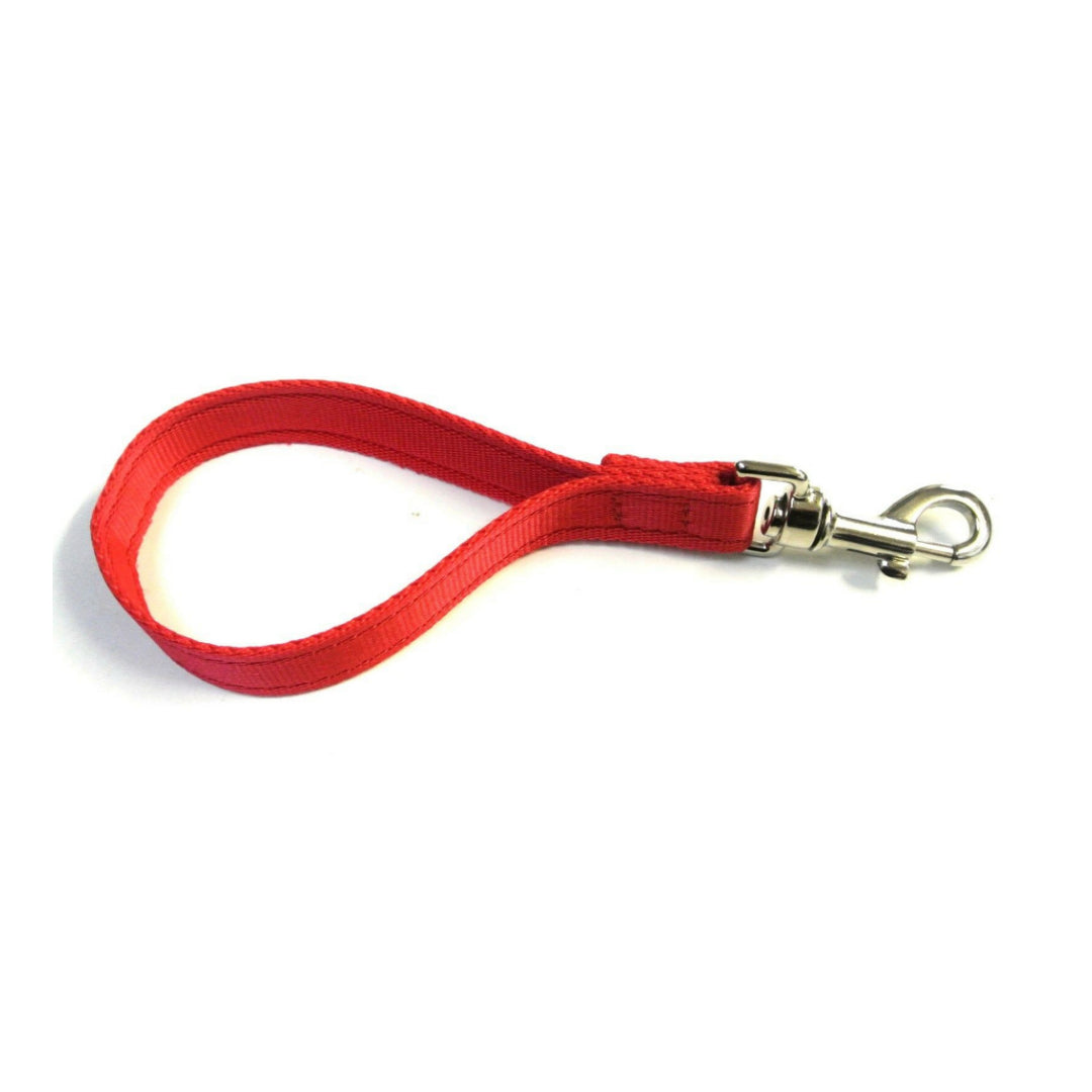 13" Short Close Control Dog Training Lead Leash 25mm Cushion Webbing In 19 Colours