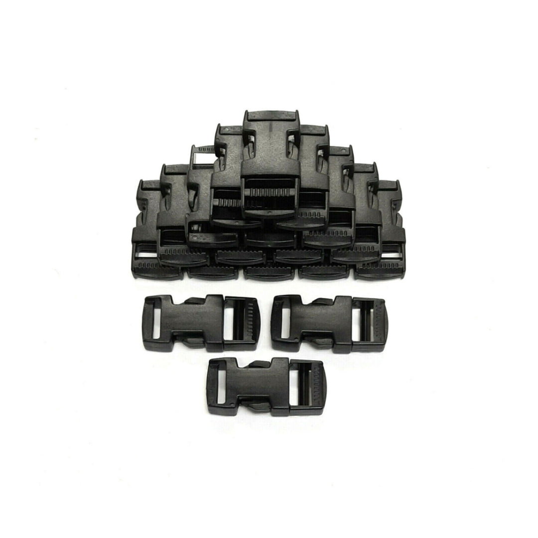 20mm 25mm 40mm 50mm Black Plastic Side Release Buckles For Webbing Bags Straps