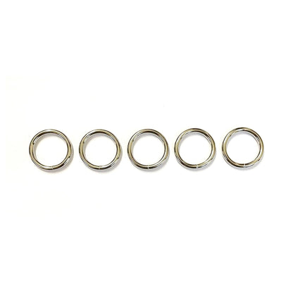 25mm Welded O-Rings Nickel Plated 4mm Thick For Webbing Bags Straps Handles Dog Leads x1 - x500