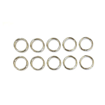 25mm Welded O-Rings Nickel Plated 4mm Thick For Webbing Bags Straps Handles Dog Leads x1 - x500