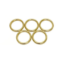 Load image into Gallery viewer, Solid Brass O-Rings 16mm 20mm 25mm 38mm 50mm For Dog Leads Collars Horse Reigns Leather Crafts x2 x5 x10 x25 x50
