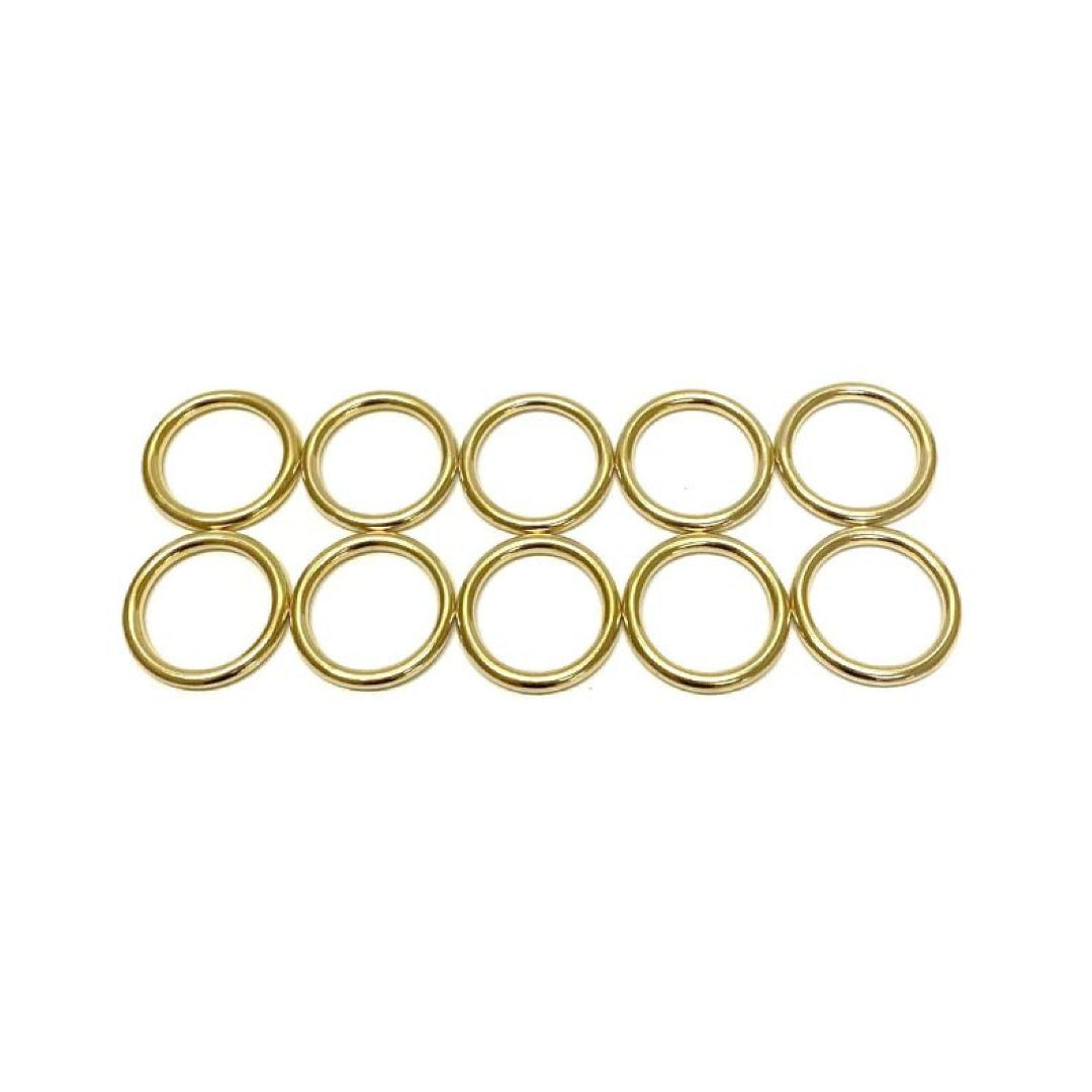 Solid Brass O-Rings 16mm 20mm 25mm 38mm 50mm For Dog Leads Collars Horse Reigns Leather Crafts x2 x5 x10 x25 x50
