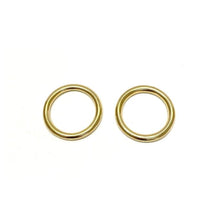 Load image into Gallery viewer, Solid Brass O-Rings 16mm 20mm 25mm 38mm 50mm For Dog Leads Collars Horse Reigns Leather Crafts x2 x5 x10 x25 x50