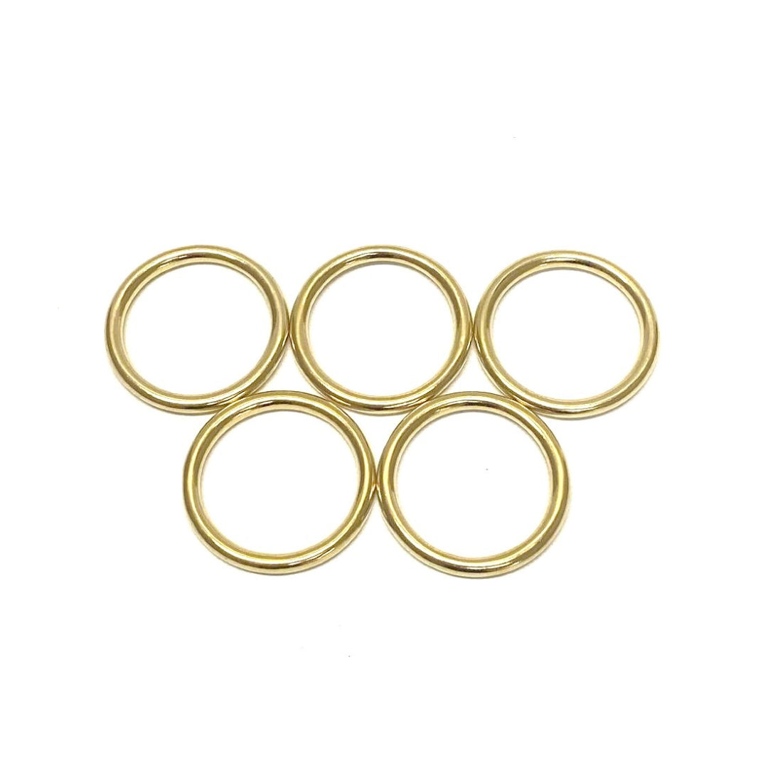 Solid Brass O-Rings 16mm 20mm 25mm 38mm 50mm For Dog Leads Collars Horse Reigns Leather Crafts x2 x5 x10 x25 x50