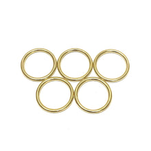 Load image into Gallery viewer, Solid Brass O-Rings 16mm 20mm 25mm 38mm 50mm For Dog Leads Collars Horse Reigns Leather Crafts x2 x5 x10 x25 x50