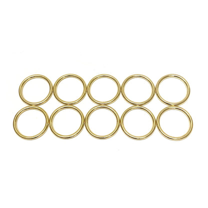 Solid Brass O-Rings 16mm 20mm 25mm 38mm 50mm For Dog Leads Collars Horse Reigns Leather Crafts x2 x5 x10 x25 x50