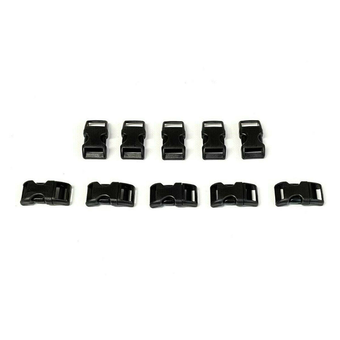 Wienerlock Buckles Plastic Side Release Buckles 16mm 20mm 25mm Nylon Black x1 - x50