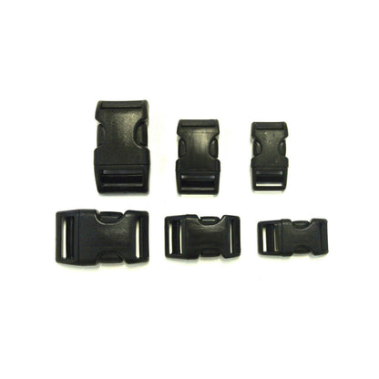Wienerlock Buckles Plastic Side Release Buckles 16mm 20mm 25mm Nylon Black x1 - x50