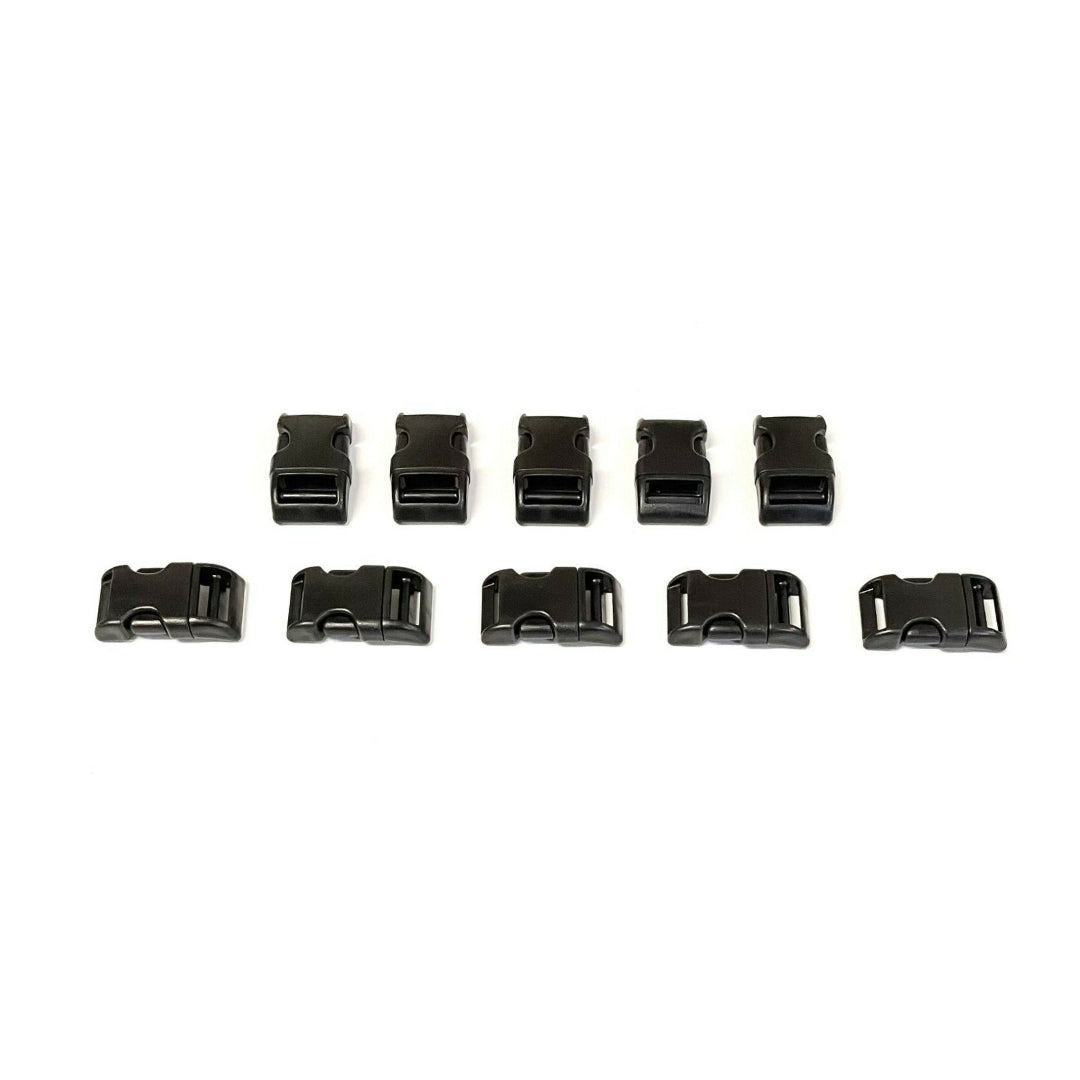 Wienerlock Buckles Plastic Side Release Buckles 16mm 20mm 25mm Nylon Black x1 - x50