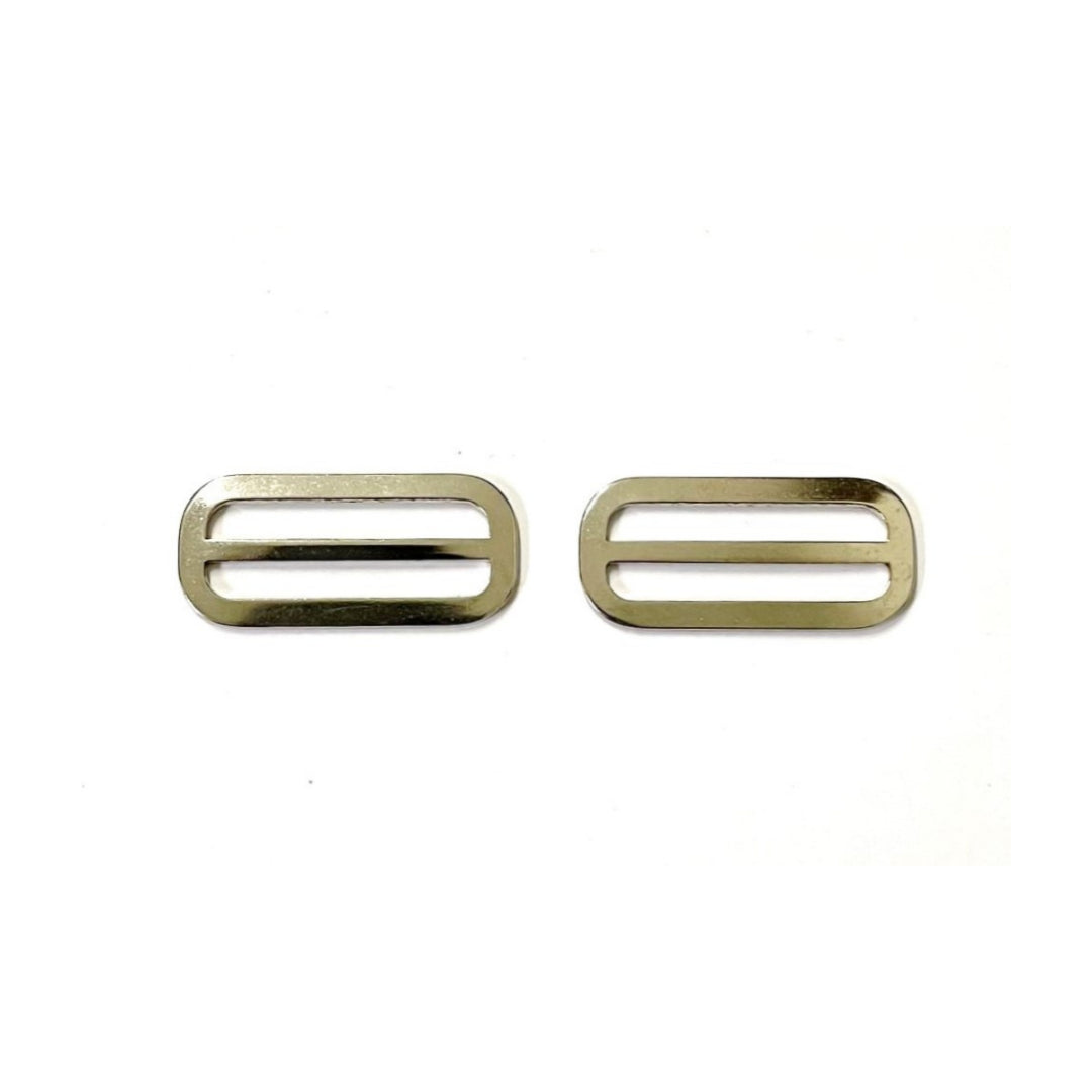 Metal 3 Bar Slides Nickel Plated 13mm 20mm 25mm 32mm 40mm 50mm x 10 x 50 For Bags Straps Webbing